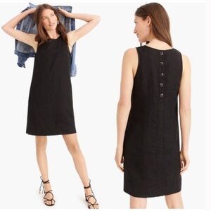 J. Crew Button-Back Linen Dress